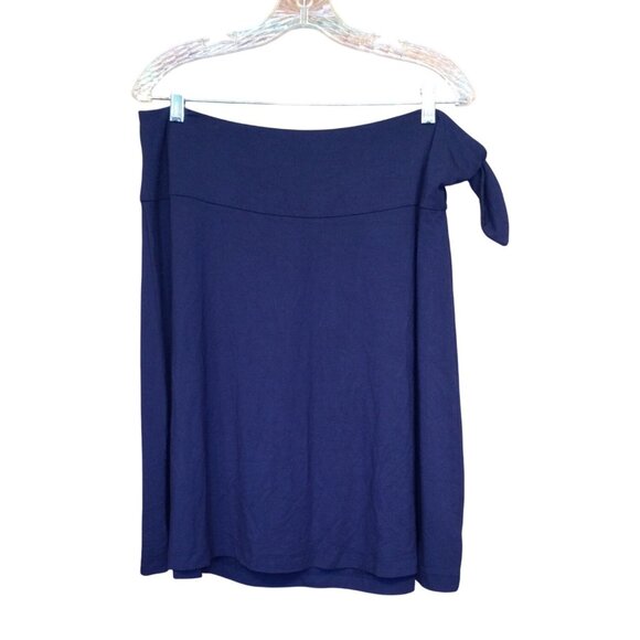NWT Lilly Pulitzer Kimmy Skirt Solid Navy Blue Size XL Tie Side Nautical Preppy - Picture 1 of 9